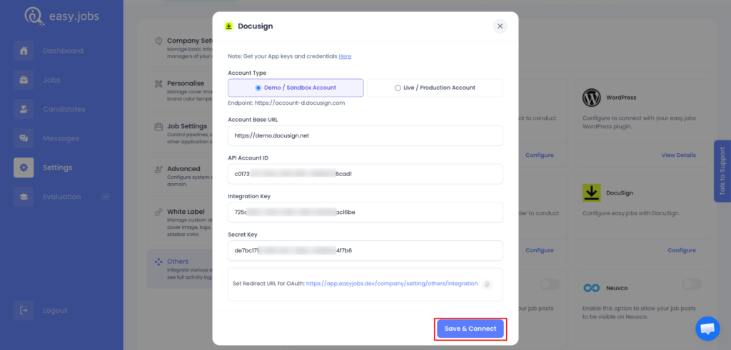 How to Integrate DocuSign with easy.jobs? 4 How to Integrate DocuSign with easy.jobs?